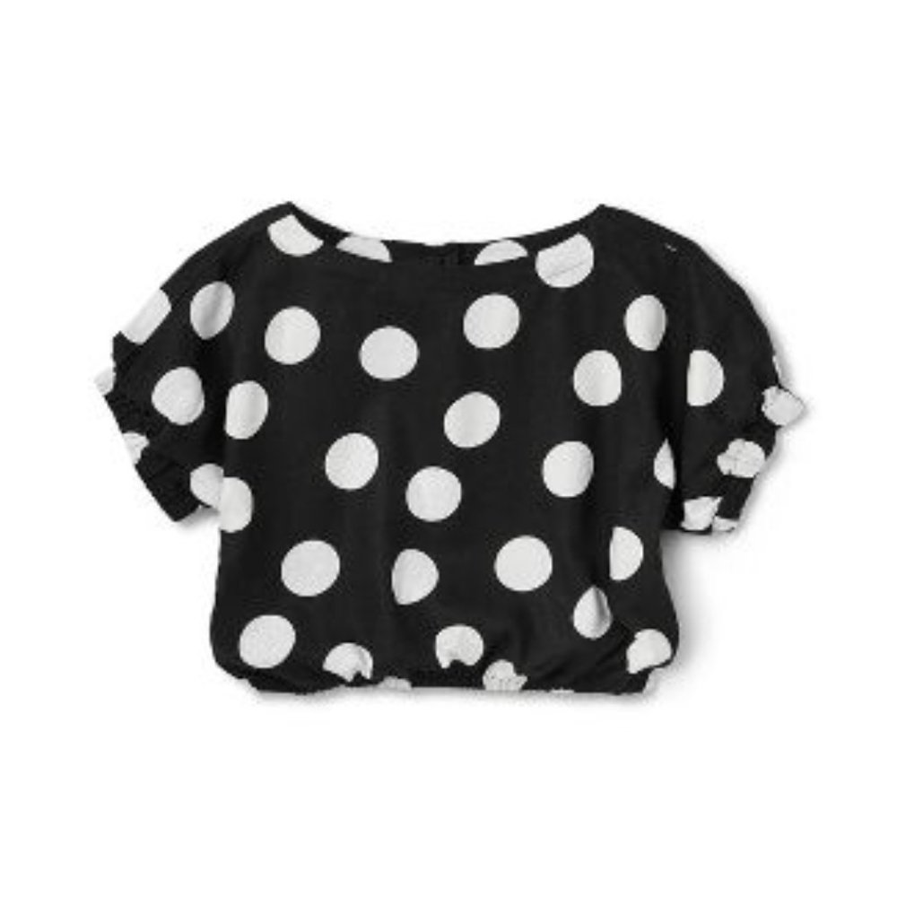 Tabitha Brown for Target Polka Dot Short Sleeve Button-Back Top